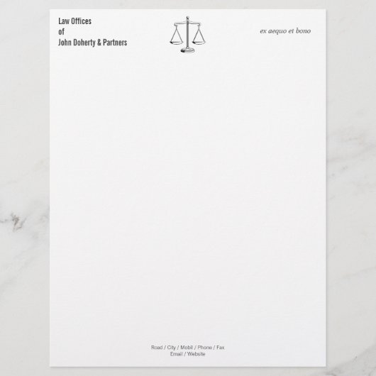 法律事務所|のエレガントな上品 レターヘッド (正面)