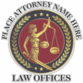 法律事務所 オーダーメイド ビニールステッカー シール (正面)