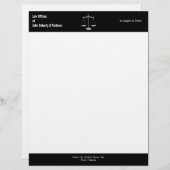 法律事務所|クラスの白黒 レターヘッド (正面/裏面)