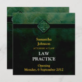 法律事務所 グリーンオープンのお知らせ 招待状 (正面/裏面)