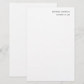 法律事務所 ミニマル クラシック シンプル 便箋 (正面/裏面)