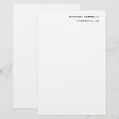 法律事務所 ミニマル クラシック シンプル 便箋 (正面/裏面)