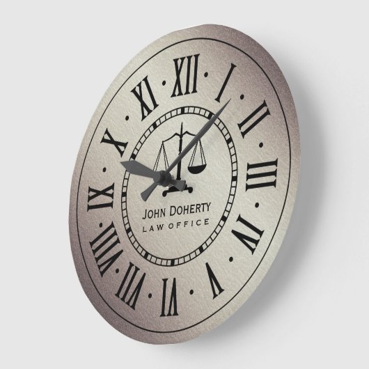 法律事務所 |個人用クラシック ラージ壁時計 (傾斜)