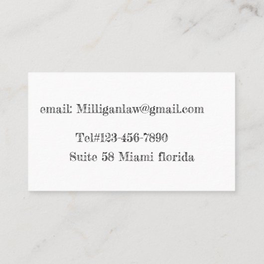 法律事務所 名刺 (裏面)