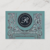 法律事務所・弁護士のモノグラム（青灰色） 名刺 (裏面)