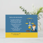 法律事項男性卒業招待状 招待状 (スタンド正面)