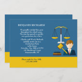 法律事項男性卒業招待状 招待状 (正面/裏面)