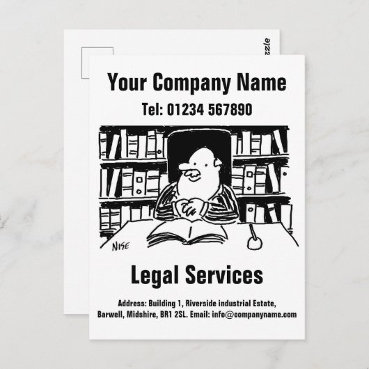 法律会社又は法律事務の促進 ポストカード (正面/裏面)