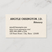 法律伝統的プロフェッショナル名刺 名刺 (正面)