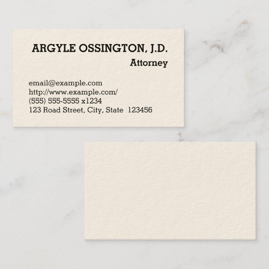 法律伝統的プロフェッショナル名刺 名刺 (正面/裏面)