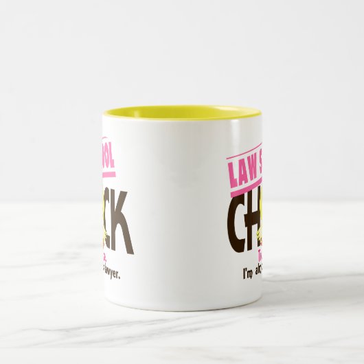 法律学校のひよこ3 ツートーンマグカップ (中央)
