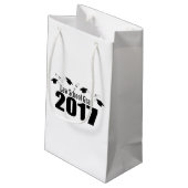法律学校の卒業生の2017年の卒業のギフトバッグ(黒) スモールペーパーバッグ (裏面アングル)