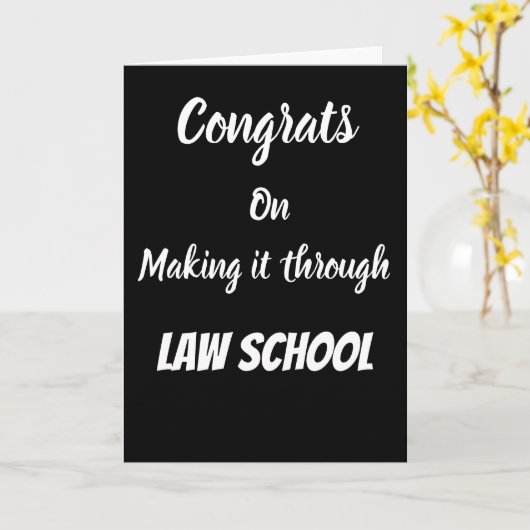 法律学校カードを通ってそれの作成のおめでとう カード (黄色い花)