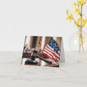 法律学校卒業式カードアメリカン・ジャスティス カード (黄色い花)