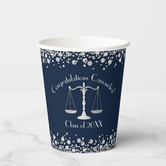 法律学校海軍シルバー卒業パーティー 紙コップ (裏面)