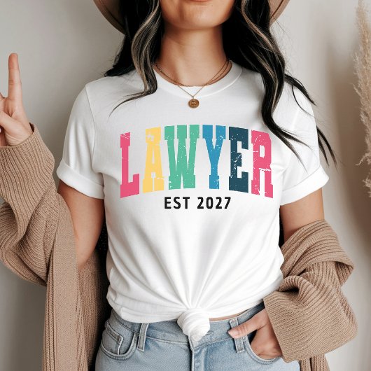 法律学生のためのカラフルな弁護士カスタムシャツ Tシャツ