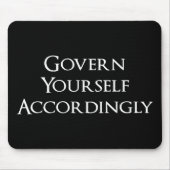 法律家に従って自らを律おもしろいする マウスパッド (正面)