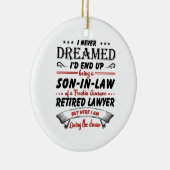 法律家の素晴らし退職した息子 セラミックオーナメント (右)