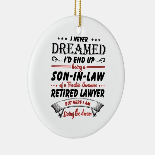 法律家の素晴らし退職した息子 セラミックオーナメント (右)