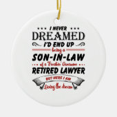 法律家の素晴らし退職した息子 セラミックオーナメント (正面)