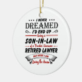 法律家の素晴らし退職した息子 セラミックオーナメント (左)