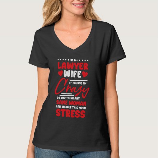 法律家妻デザイン弁護士法パラリーガル Tシャツ (正面)