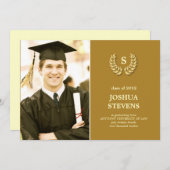 法律専門学校卒業写真招待状 招待状 (正面/裏面)