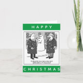法律弁護士と雪だるまハッピークリスマス カード (正面)