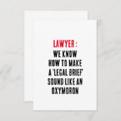 法律弁護士「法的概要」の音を出す方法を知っているl サンキューカード (正面/裏面)