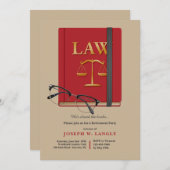 法律書除パーティの招待状 招待状 (正面/裏面)