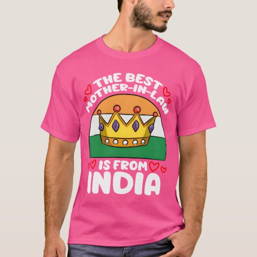法律最高のの母親はインド人の娘だ Tシャツ (正面)