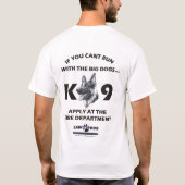 法律犬219 K9は火の部門で適用します Tシャツ (裏面)