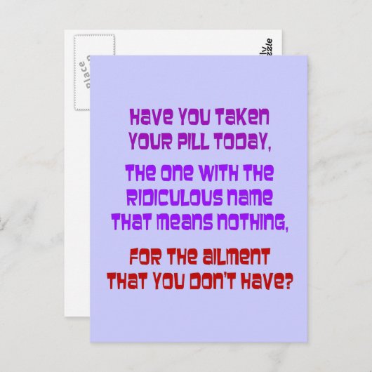 法律用医薬品 ポストカード (正面/裏面)