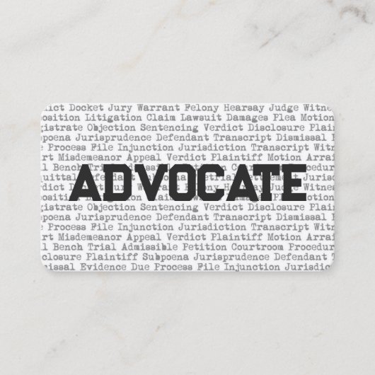 法律用語の名刺を主張する 名刺 (正面)