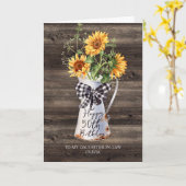 法律素朴のヒマワリの娘50誕生日 カード (黄色い花)