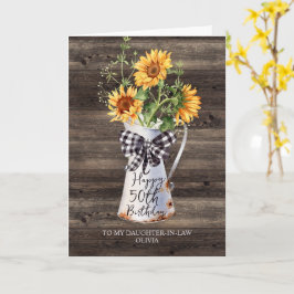 法律素朴のヒマワリの娘50誕生日 カード