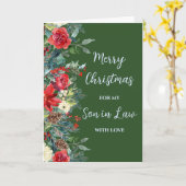 法律素朴の兄弟息子メリークリスマス カード (黄色い花)