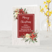 法律素朴の娘と娘メリークリスマス カード (黄色い花)