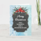 法律素朴の息子と娘メリークリスマス カード (正面)