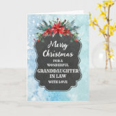 法律素朴の聖降誕祭の黒板孫娘 カード (黄色い花)