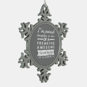 法律誇りを持ったパパの娘婿 スノーフレークピューターオーナメント (左)