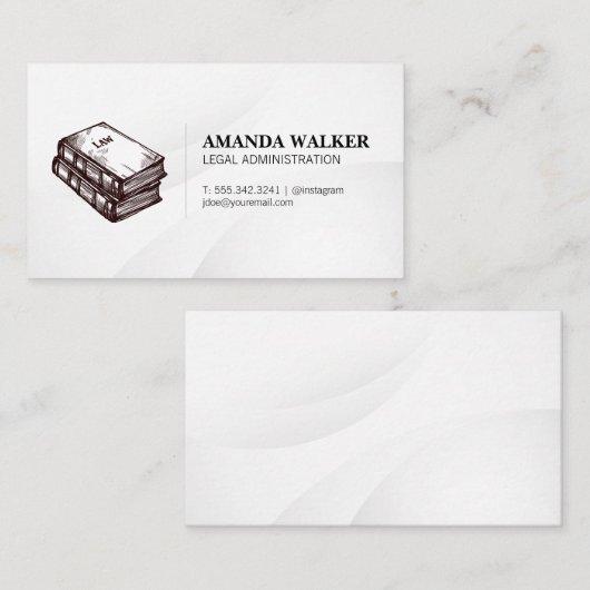 法律関連の書籍がスタック |刑事裁判 名刺 (正面/裏面)