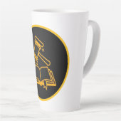 法律関連の頭が切れる外観 カフェラテマグ (右アングル)