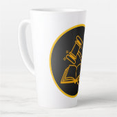 法律関連の頭が切れる外観 カフェラテマグ (左アングル)