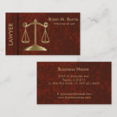 法律 はかりで測| of Justice |カスタマイズ可能 |弁護士 名刺 (正面/裏面)