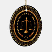 法律、弁護士はかりで測、司法 – SRF セラミックオーナメント (右)