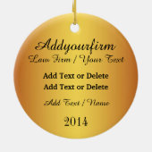 法律、弁護士はかりで測、司法 – SRF セラミックオーナメント (裏面)