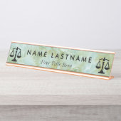 法律 | 正義はかりで測の | 弁護士デスク名プレート デスクネームプレート (正面)