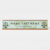 法律 | 正義はかりで測の | 弁護士デスク名プレート デスクネームプレート (正面)