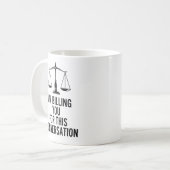 法曹界のプロのための面白い弁護士コーヒーマグ コーヒーマグカップ (正面左)